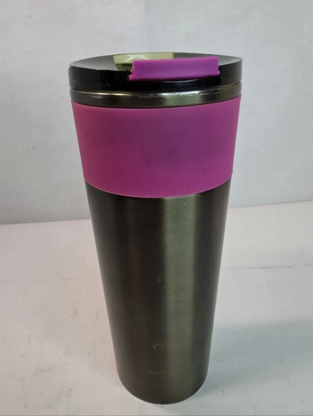 Starbucks Spring 2022 Olive Green Stainless Steel Tumbler Purple Pink 16oz Cup